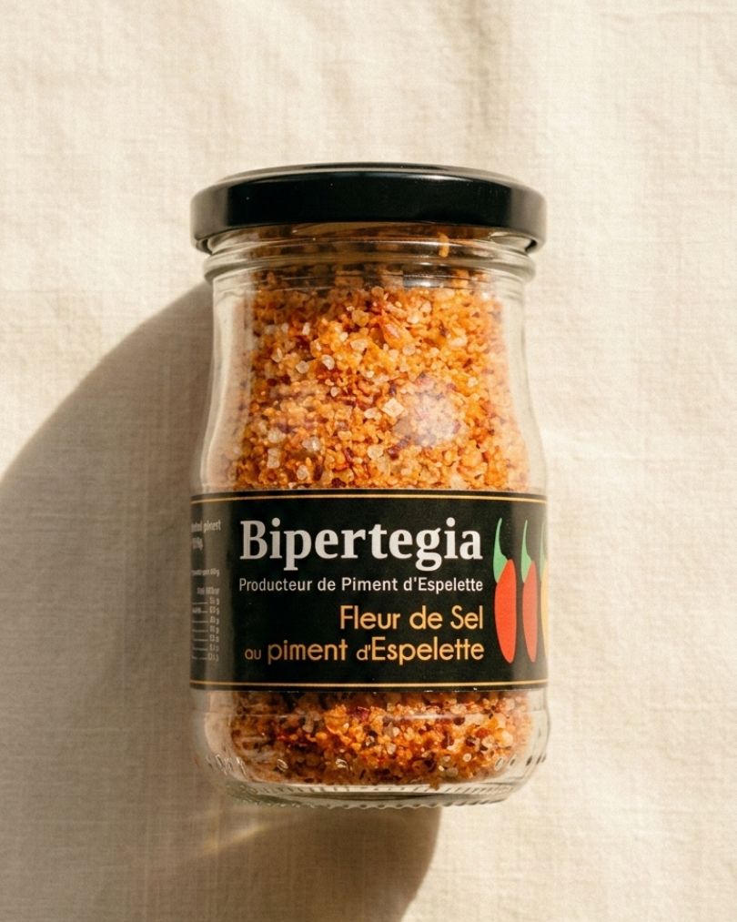 fleur de sel au piment d’Espelette AOP Bipertegia 75 g condiment basque