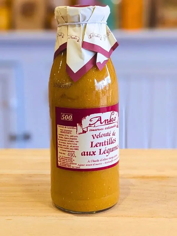 Velouté de lentilles Anko : soupe basque artisanale Anko