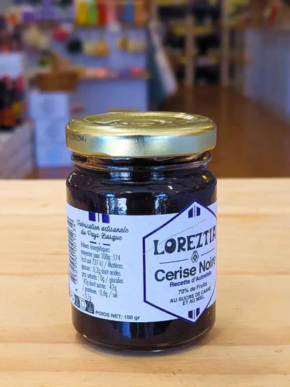 Confiture cerise noire, recette d'autrefois, Loreztia - Pays basque 100g