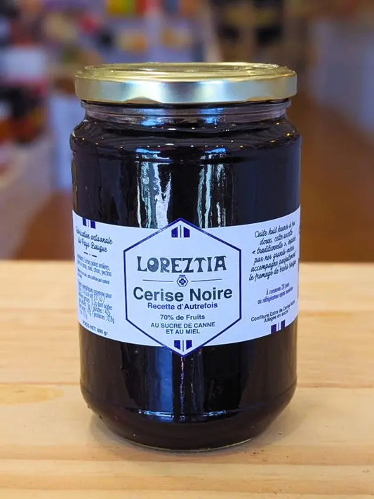 Confiture cerise noire, recette d'autrefois, Loreztia - Pays basque 800g