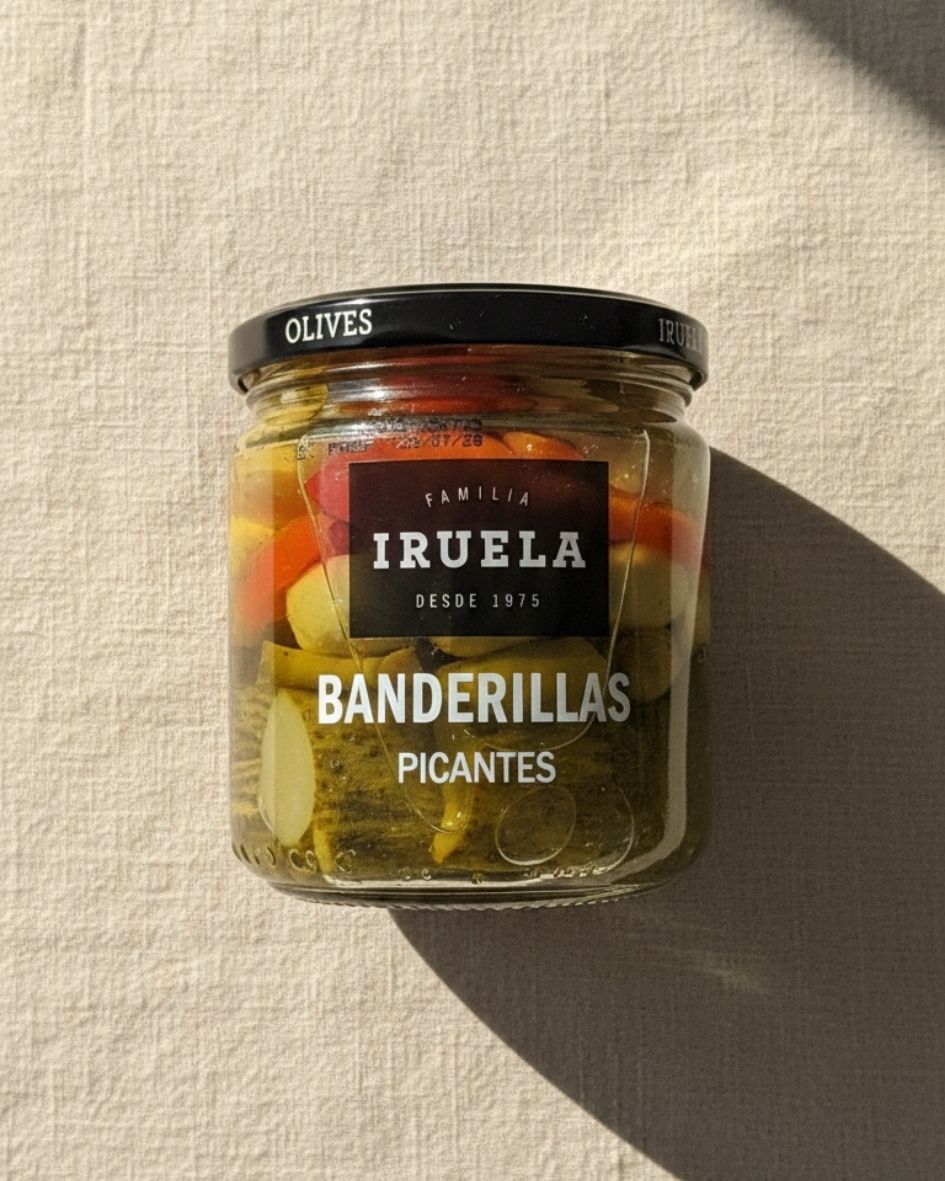 banderillas picantes Iruela tapas espagnoles brochettes légumes marinés