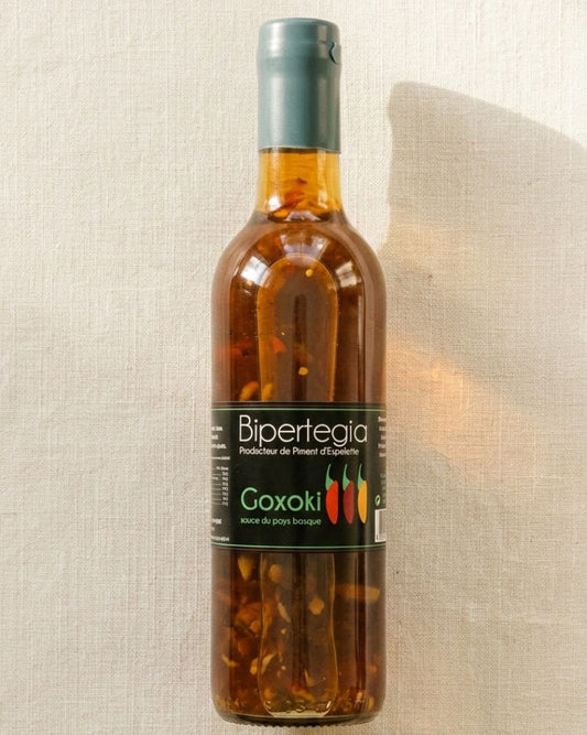 sauce Goxoki au piment d’Espelette AOP Bipertegia 37.5 cl condiment basque