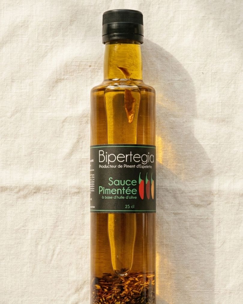 Sauce pimentée au piment d’Espelette AOP Bipertegia 25 cl sauce basque relevée
