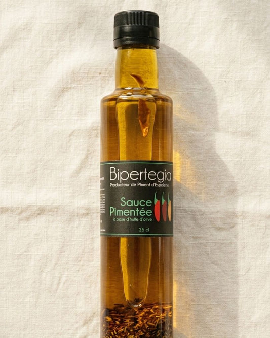 Sauce pimentée au piment d’Espelette AOP Bipertegia 25 cl sauce basque relevée