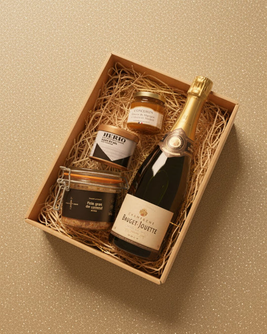 Coffret cadeau “Festif Signature” — champagne, foie gras et raffinement français